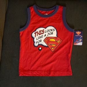 SUPERMAN / DC COMICS Superhero Tank - Red / Blue - 4T